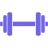 Small purple dumbbell icon