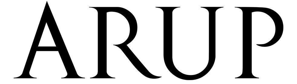 The arup logo in black.