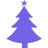 Small purple Christmas tree icon
