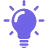 Light reflecting onto a cartoon lightbulb with lines out of the top of the bulb indicating it is on