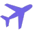 Small purple aeroplane icon