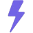 Small light purple lightning bolt icon
