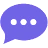 Purple chat box icon with three typing dots in the centre