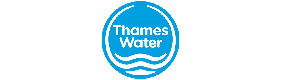 The Thames Water logo in blue.
