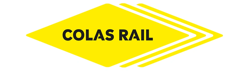 The colas rail logo in yellow.