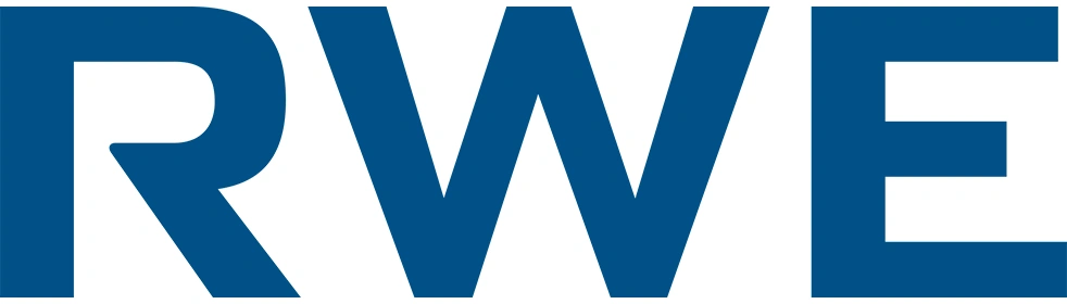 The RWE logo in blue.